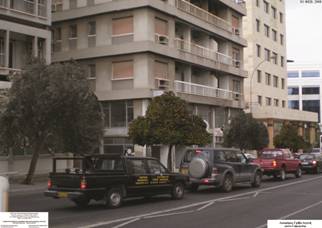 Lekosia, Grivas Degenis avenue with olive and orange trees.